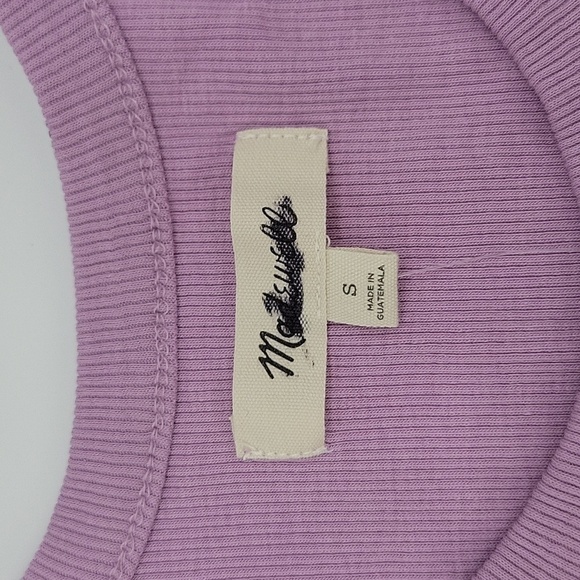 Madewell Supima® Rib '90s Tank in Vibrant Lilac size Small NWT NJ771 - Picture 8 of 13